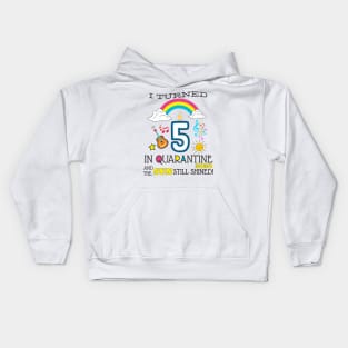 Quarantine 5th Birthday 2020 Kids Hoodie